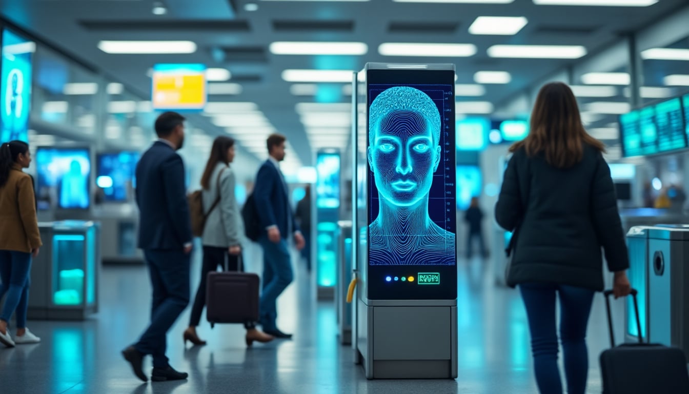 découvrez comment la cartographie de la reconnaissance faciale accélère l'identification biométrique des passagers dans les aéroports, améliorant la sécurité et la fluidité des contrôles.